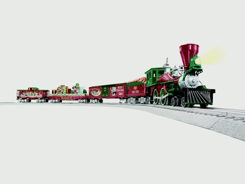 Lionel Mickeys Holiday to Remember Train Set and O-Gauge Straight Track 4-Pack