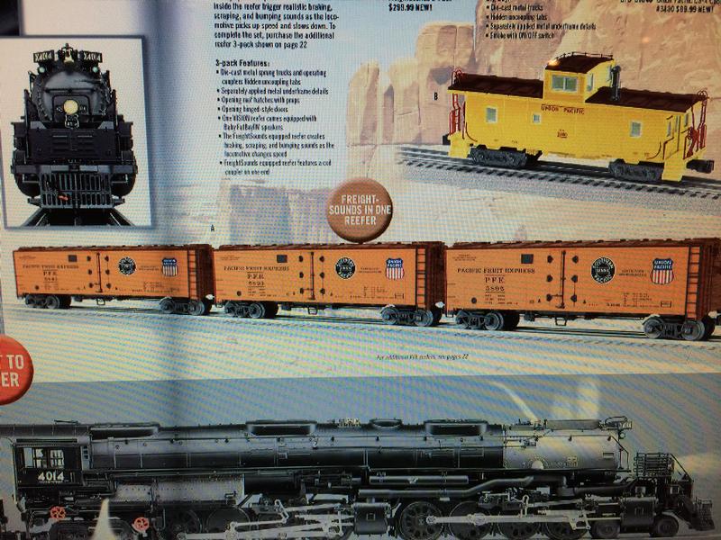 LIONEL 681142 Pacific Fruit Express VISION Line SteelSided Reefer 3Packs at WWW.PATSTRAINS