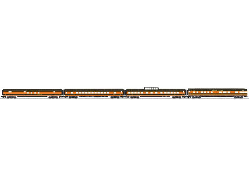 2427080 Great Northern Empire Builder 21 Inch Passenger Car 4-Pack