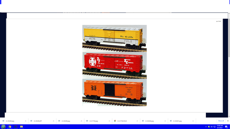 Lionel 6-29289 6464 Boxcar Series IX Set 3-Pack